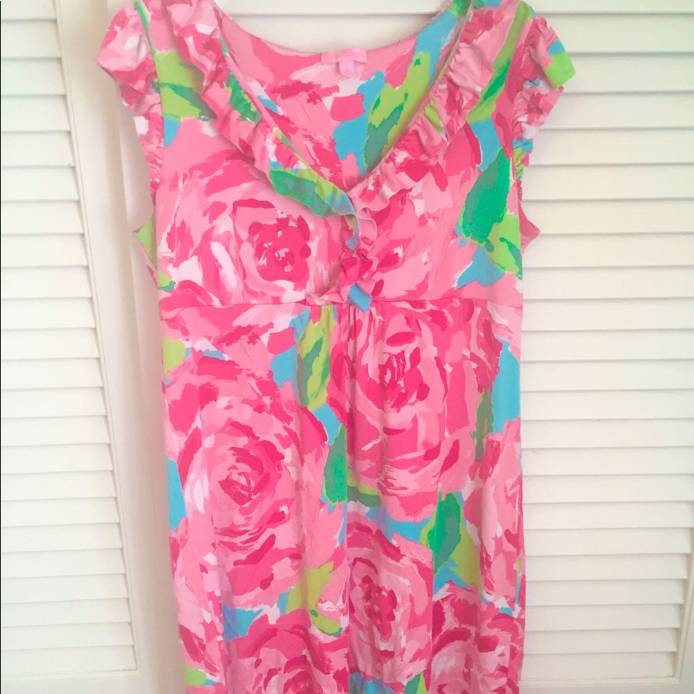 Lilly Pulitzer classic rose print dress in XL